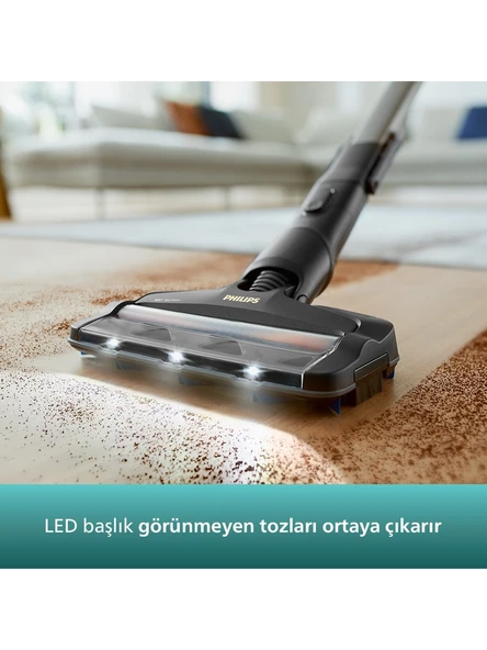 Philips Speedpro Max Aqua Plus Kablosuz Dikey Süpürge, Aqua Başlık, Led Başlık,  XC8349/01 - Resim 7