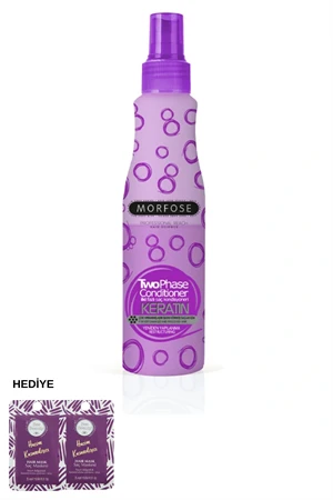 Morfose Keratin Fön Suyu 220 ml 2 Adet Saç Maskesi Hediyeli - 1