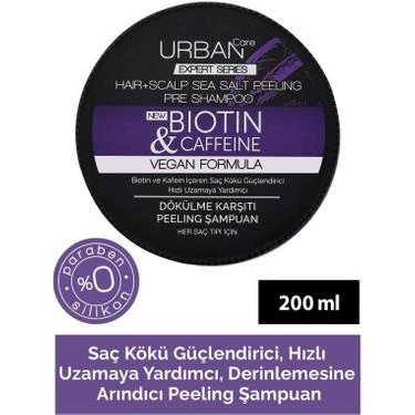 Urban Care Biotin & Caffeine Kafein İçeren Saç Kökü Güçlendirici Peeling Şampuan 200 ml ürün görseli 1