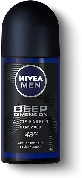 Nivea Men Erkek Roll On Deodorant Deep Dimension 48 Saat Anti-perspirant Koruma 50ml ürün görseli 1