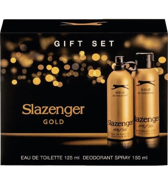 Slazenger Parfüm Gold Edt 125ml + 150ml Erkek Deodorant Kofre Set - Diş Beyazlatıcı Köpük Hediye ürün görseli