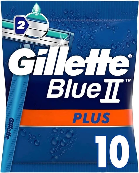Gillette Blue2 Plus Kullan At Erkek Tıraş Bıçağı 10'lu - Diş Beyazlatıcı Köpük Hediye ürün görseli 1