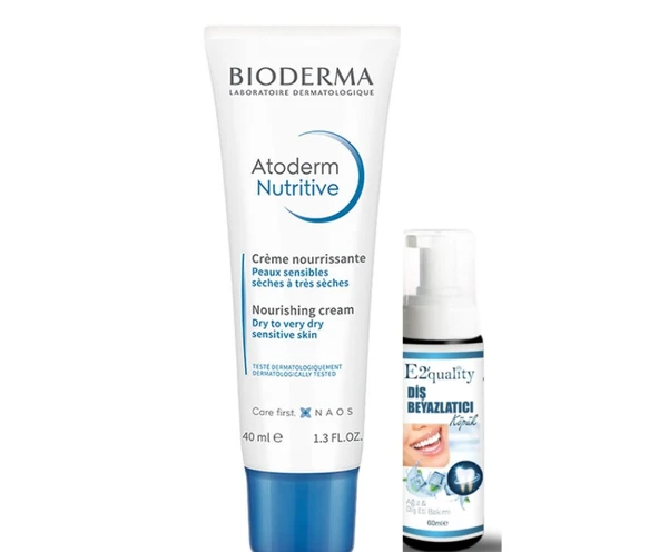 Bioderma Atoderm Nutrition Besleyici Yüz Kremi 40 ml- Diş Beyazlatıcı Köpük Hediye ürün görseli 1