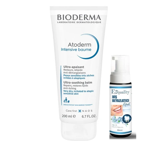 Bioderma Atoderm Intensive Balm 200 ml- Diş Beyazlatıcı Köpük Hediye ürün görseli 1