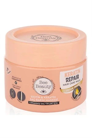 Bee Beauty Besleyici Onarıcı Biotin & Keratin Saç Bakım Maskesi 300 ml - 1