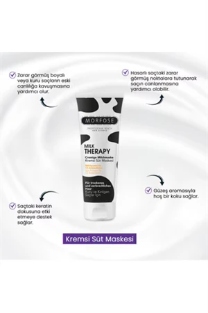 Morfose Kremsi Süt Saç Maskesi Milk Therapy 75 ml - 3