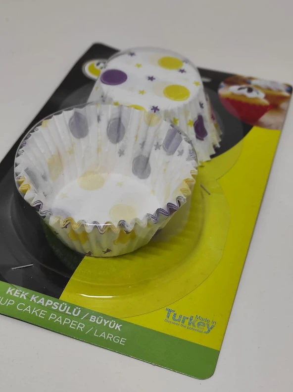Kek Kapsülü Büyük Kağıt Kek Kapsülü Mini Tart Kek Kapsülü Muffin Ekler Kalıbı Yıldız - 2