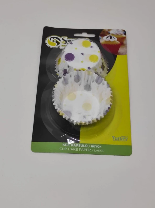 Kek Kapsülü Büyük Kağıt Kek Kapsülü Mini Tart Kek Kapsülü Muffin Ekler Kalıbı Yıldız - 3