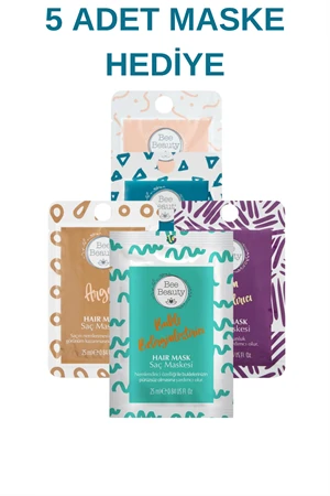 Bee Beauty Bukle Belirginleştirici Saç Bakım Kremi 300 ml 5 Adet Saç Maskesi Hediyeli - 3
