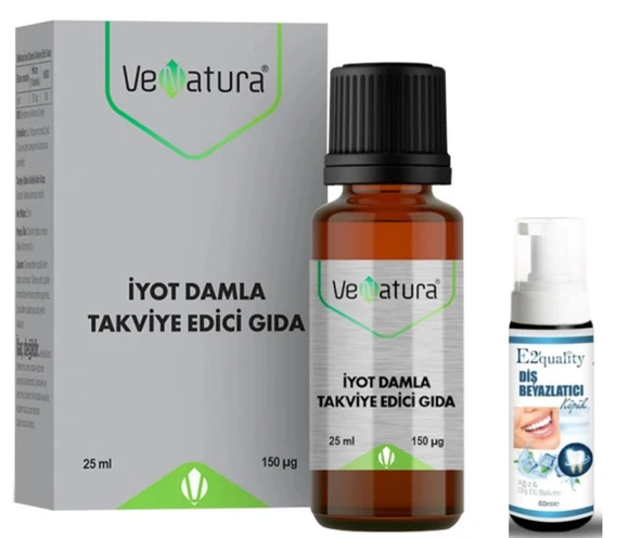 Venatura İyot Damla Takviye Edici Gıda 25 ml  - Diş Beyazlatıcı Köpük Hediye ürün görseli 1