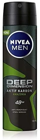 Nivea Men Erkek Sprey Deodorant Deep Dimension Amazonia 48 Saat Anti-perspirant Koruma 150ml ürün görseli