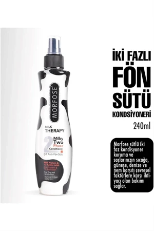 Morfose Milk Therapy Çift Fazlı Fön Sütü 220 ml 2 ADET Saç Maskesi Hediyeli - 1