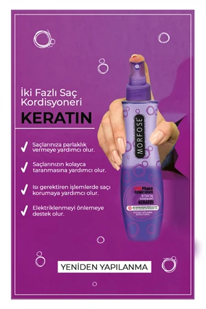 Morfose Keratin Fön Suyu 220 ml 2 Adet Saç Maskesi Hediyeli - 4
