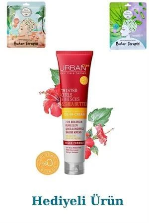 Urban Care Twisted Curls Hibiscus & Shea Butter Durulanmayan Bakım Kremi 175 ml 2 Adet Buhar Terapisi Hacim Veren Bone Maske ürün görseli 1