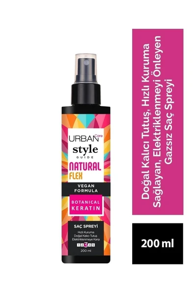 STYLE GUİDE NATURAL FLEX ANTİ-FRİZZ GAS-FREE HAİR SPRAY 200 ML KEYON2351 - Resim 2
