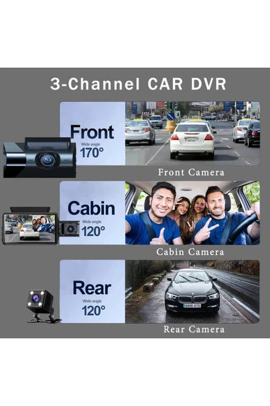 Blic Blm-87 Araç Kamerası  HD Video 3.0 LCD Ekran Geniş Açı G-Sensör Destekli - 4