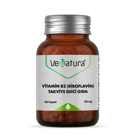 VeNatura Vitamin B2 (Riboflavin) Takviye Edici Gıda 100 kapsül ürün görseli 1