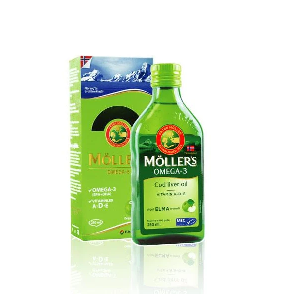 Möllers Omega-3 - Balık Yağı Sıvı Formu 250 ml - Elmalı ürün görseli