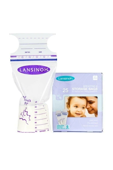 Lansinoh Steril Anne Sütü Saklama Poşeti 25 adet ürün görseli 1