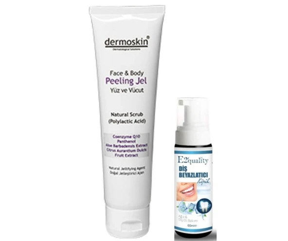Dermoskin Face & Body Peeling Jel 100 ml - Diş Beyazlatıcı Köpük Hediye ürün görseli 1