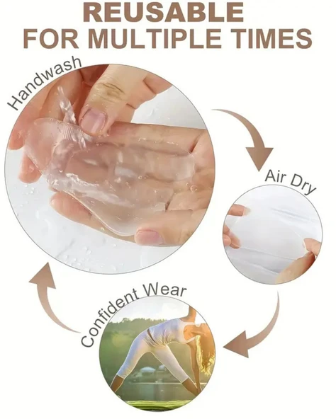 1Adet-Nefes Alabilir Görünmez Koruma Pedi – Kaymaz, Anti-Teşhir, Yıkanabilir - Resim 7