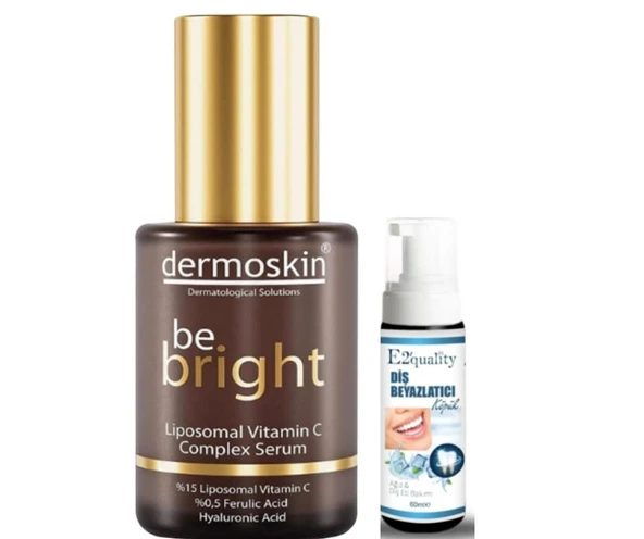 Dermoskin Be Bright Liposomal Vitamin C Complex Serum 30 ml- Diş Beyazlatıcı Köpük Hediye ürün görseli 1
