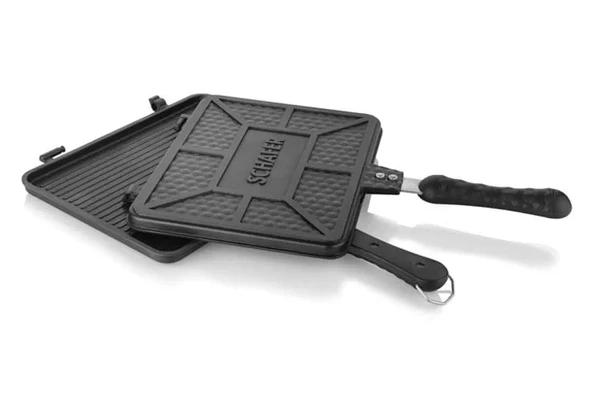 Schafer Tastemake Döküm Ocak Üstü Tost Izgara 20x26 Cm-2 Parça - 2