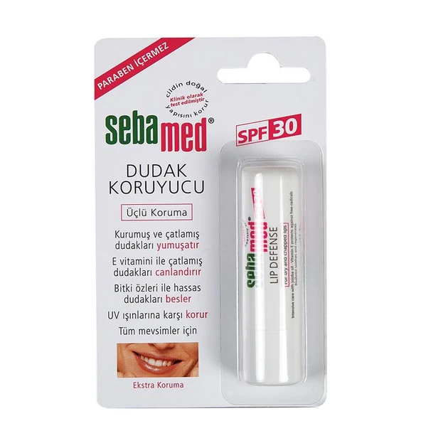 Sebamed SPF 30 Üçlü Etkili Dudak Kremi 4.8 gr ürün görseli 1