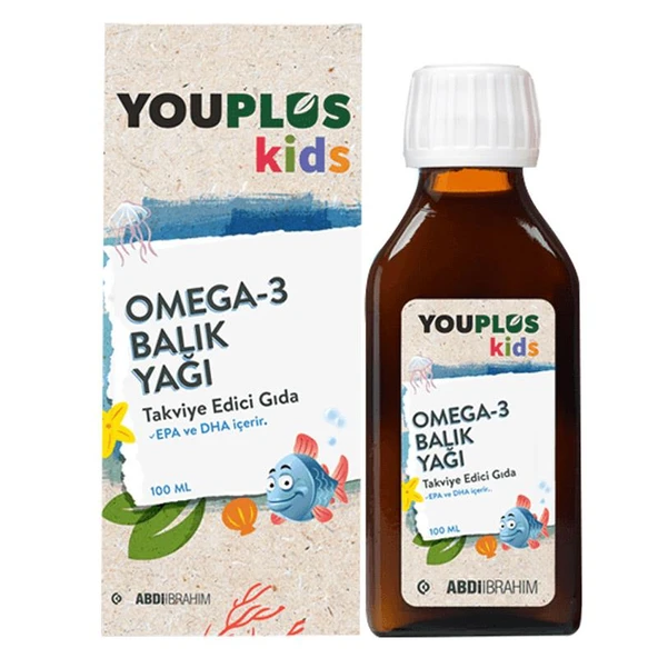 Youplus Kids Omega-3 Balık Yağı Takviye Edici Gıdan 100 ml ürün görseli