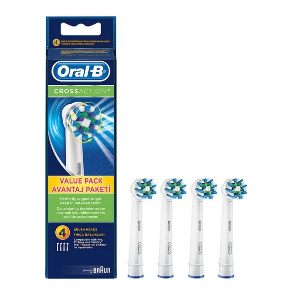 Oral-B Diş Fırçası Yedek Başlığı Cross Action 4 Adet ürün görseli