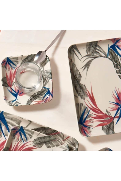 Güral Porselen Kansas 33 Parça 6 Kişilik Kare Kahvaltı Takımı - 3