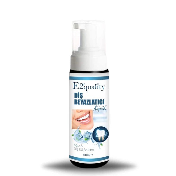 E2'quality Beyazlatıcı Ağız Hijyeni Ferahlatıcı Köpük Diş Macunu Florürsüz 60 ml ürün görseli