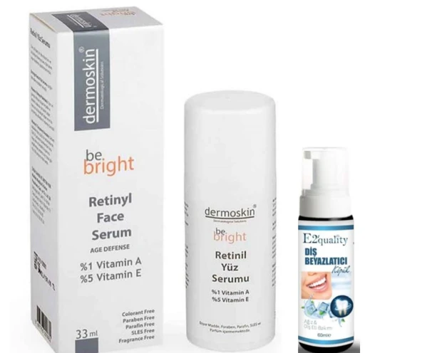 Dermoskin Be Bright Retinil Face Serum 33 ml - Diş Beyazlatıcı Köpük Hediye ürün görseli