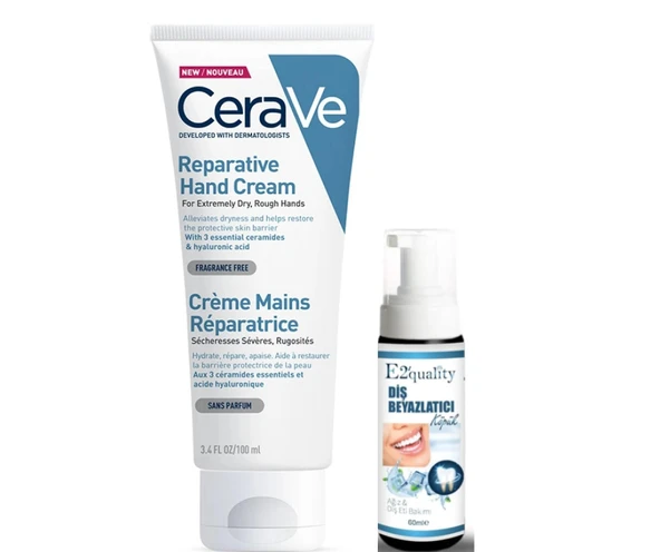 Cerave Onarıcı El Kremi 100 ml - Diş Beyazlatıcı Köpük Hediye ürün görseli 1