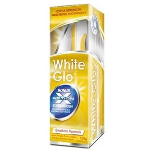 White Glo Sigara Lekeleri için Beyazlatıcı Diş Macunu 150 ml + FIRÇA HEDİYE ürün görseli