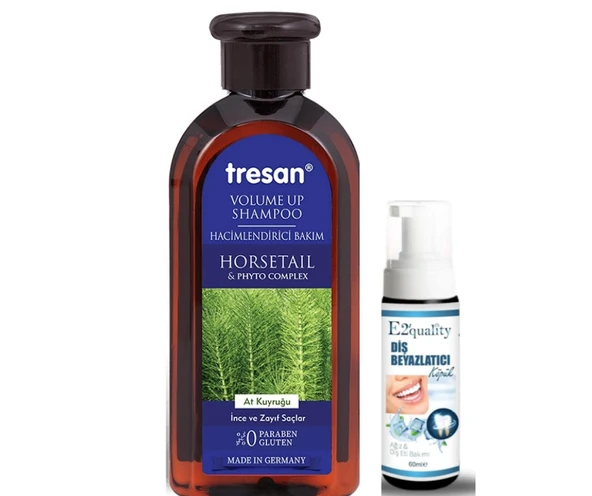 Tresan At Kuyruğu Hacimlendirici Bakım Şampuanı 300 ml- Diş Beyazlatıcı Köpük Hediye ürün görseli 1