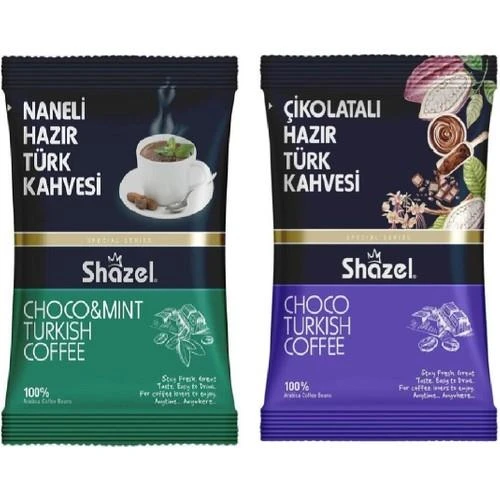 Shazel Naneli ve Çikolatalı Hazır Türk Kahvesi 100g 2 Adet ürün görseli 1