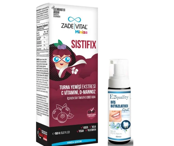 Zade Vital Miniza Sistifix Sıvı Takviye Edici Gıda 150 ml- Diş Beyazlatıcı Köpük Hediye ürün görseli 1