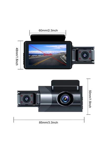 Blic Blm-87 Araç Kamerası  HD Video 3.0 LCD Ekran Geniş Açı G-Sensör Destekli - 7
