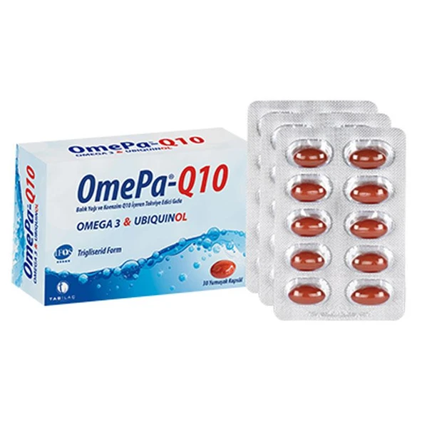 Omepa-Q10 Omega3 Ubiquinol 30 Kapsül ürün görseli 1