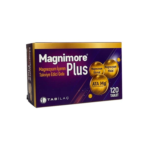 Magnimore Plus Magnezyum İçeren Takviye Edici Gıda 120 Tablet ürün görseli