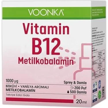 Voonka Vi̇tami̇n B12 Meti̇lkobalami̇n 20 ml ürün görseli