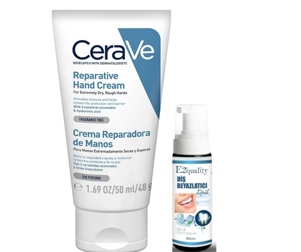 CeraVe Onarıcı El Kremi 50 ml - Diş Beyazlatıcı Köpük Hediye ürün görseli 1