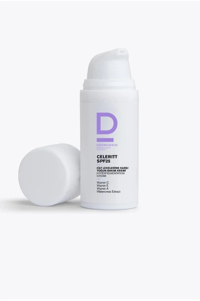 Dermoskin Koyu Renkli Lekelerin Renginin Beyazlaşmasını Sağlayan Celeritt SPF 25 Krem 30 ml. ürün görseli 1