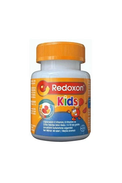 Redoxon Kids C Vitamini D Vitamini ve Çinko İçeren Çiğnenebilir Tablet 60 Adet - 1