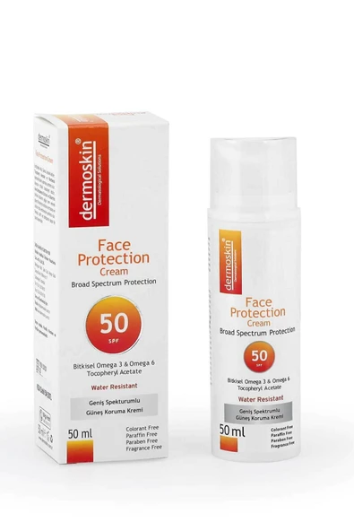 Dermoskin Face Protection Nemlendirici Etkili Güneş Kremi SPF50 50ml