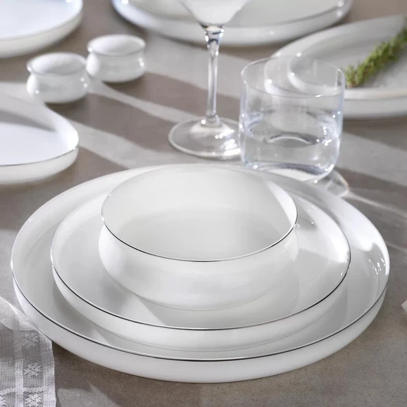 Schafer Superfine Bone Lumiere Yemek Takımı 56 Parça-Platin ürün görseli