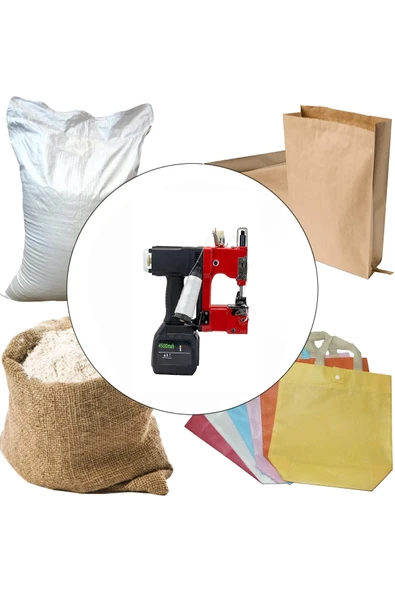 Yüksek Kapasiteli Şarjlı Akülü Çuval Ağzı Dikme Makinesi (4500 mAh) - Resim 4