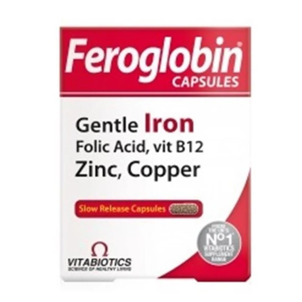 Vitabiotics Feroglobin Iron Takviye Edici Gıda 30 Kapsül ürün görseli