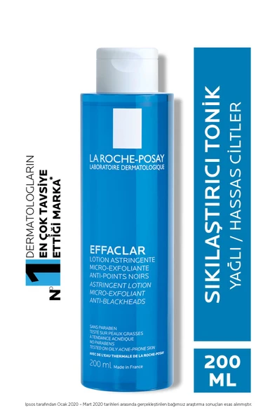 La Roche Posay Effaclar Mikro Soyucu Tonik Yağlı/Akneye Eğilim Gösteren Ciltler Ciltler Gözenek Sıkılaştırıcı 200ml